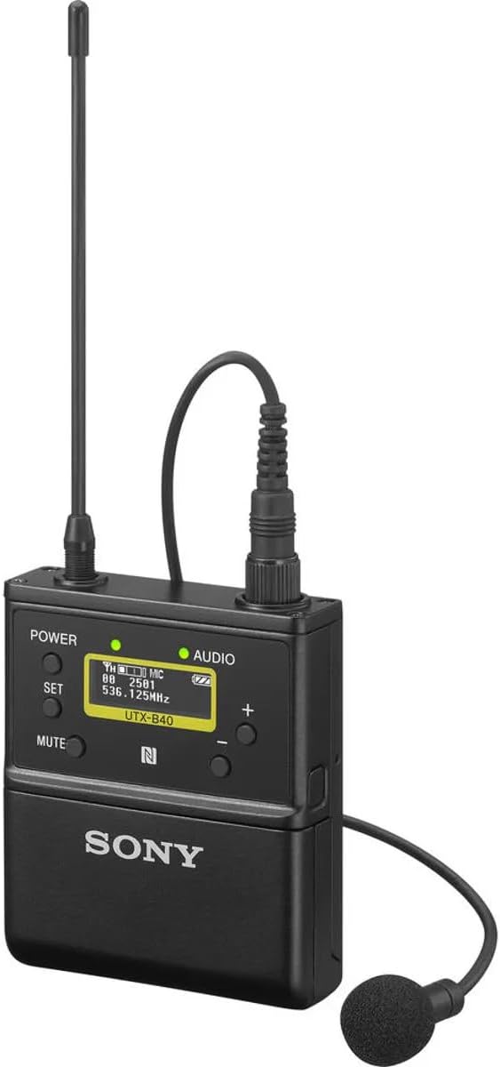 Sony UTX-B40 Wireless Bodypack Transmitter with Omni Lavalier Mic (UC14: 470 to 542 MHz)