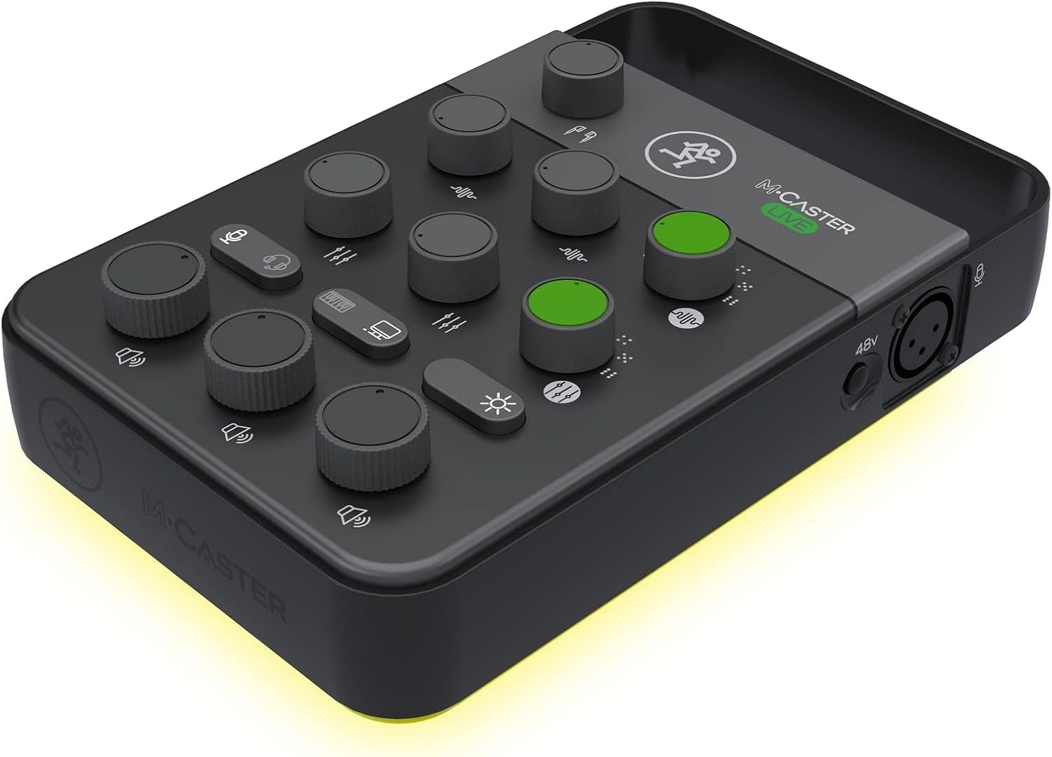 Mackie M-Caster Live Portable Streaming Mixer, Ultra-Compact, USB Connectivity, Customizable RGB Lighting, Connects to Smartphone (Black - 2053280-00) Bundle with 1-Year Extended Protection Plan