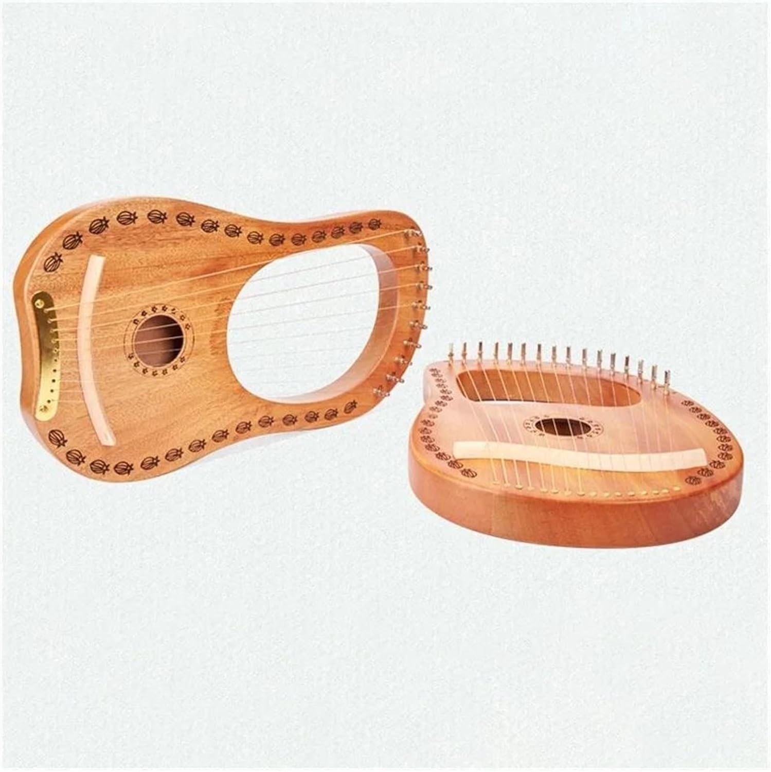 Lyre Harp Set Lyre Harp 10/16 Strings Finger Piano Mahogany Musical Instrument Harp With Tuning Wrench Spare Strings For Beginner(10)