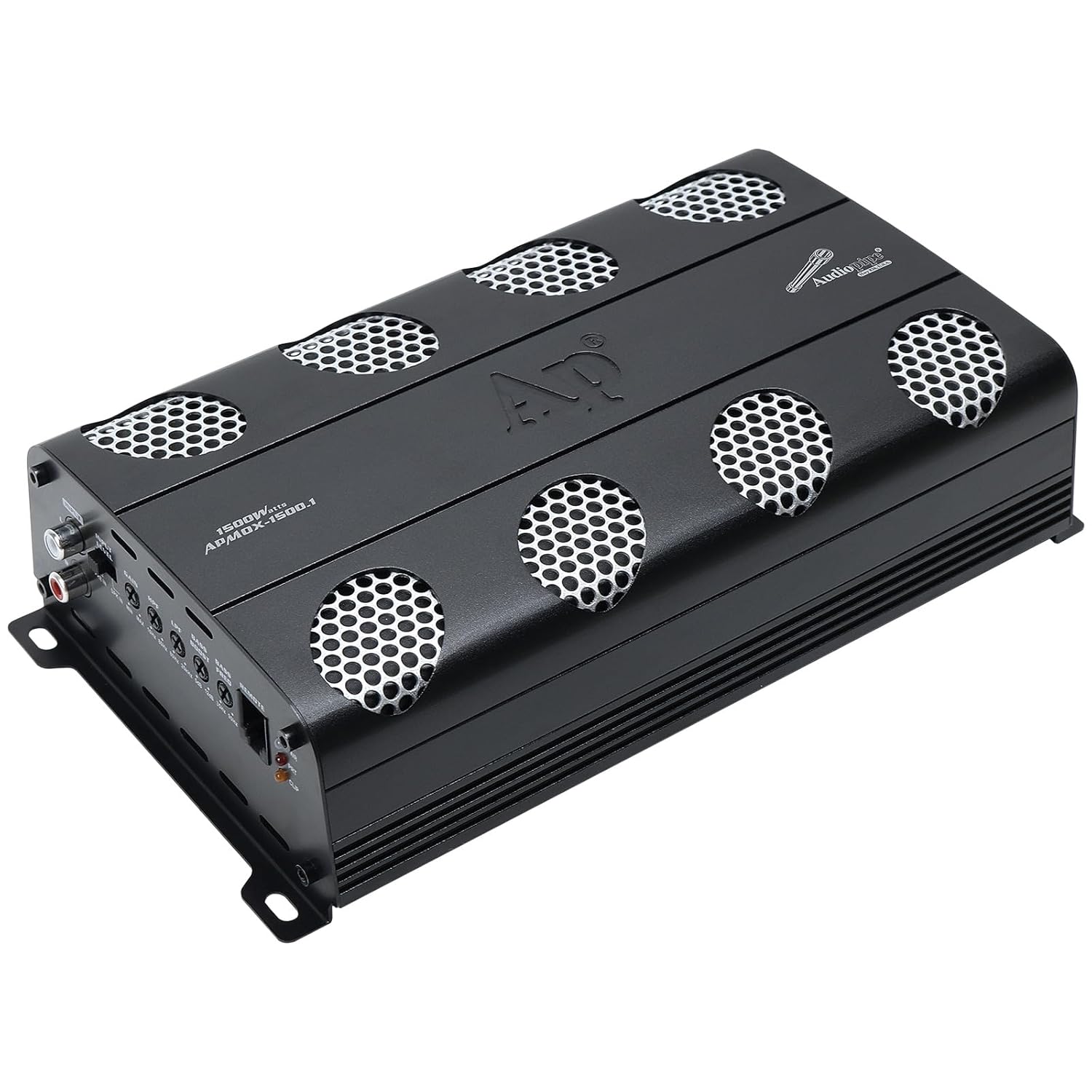 Audiopipe 1500 Watts Mosfet/Ic Technology Car Audio Amplifier (APMOX-1500.1), 1 Channel, Compact, Mosfet Circuitry, Remote Bass Knob, for Car, Motorcycle, Golf Cart, Off-Road Vehicles