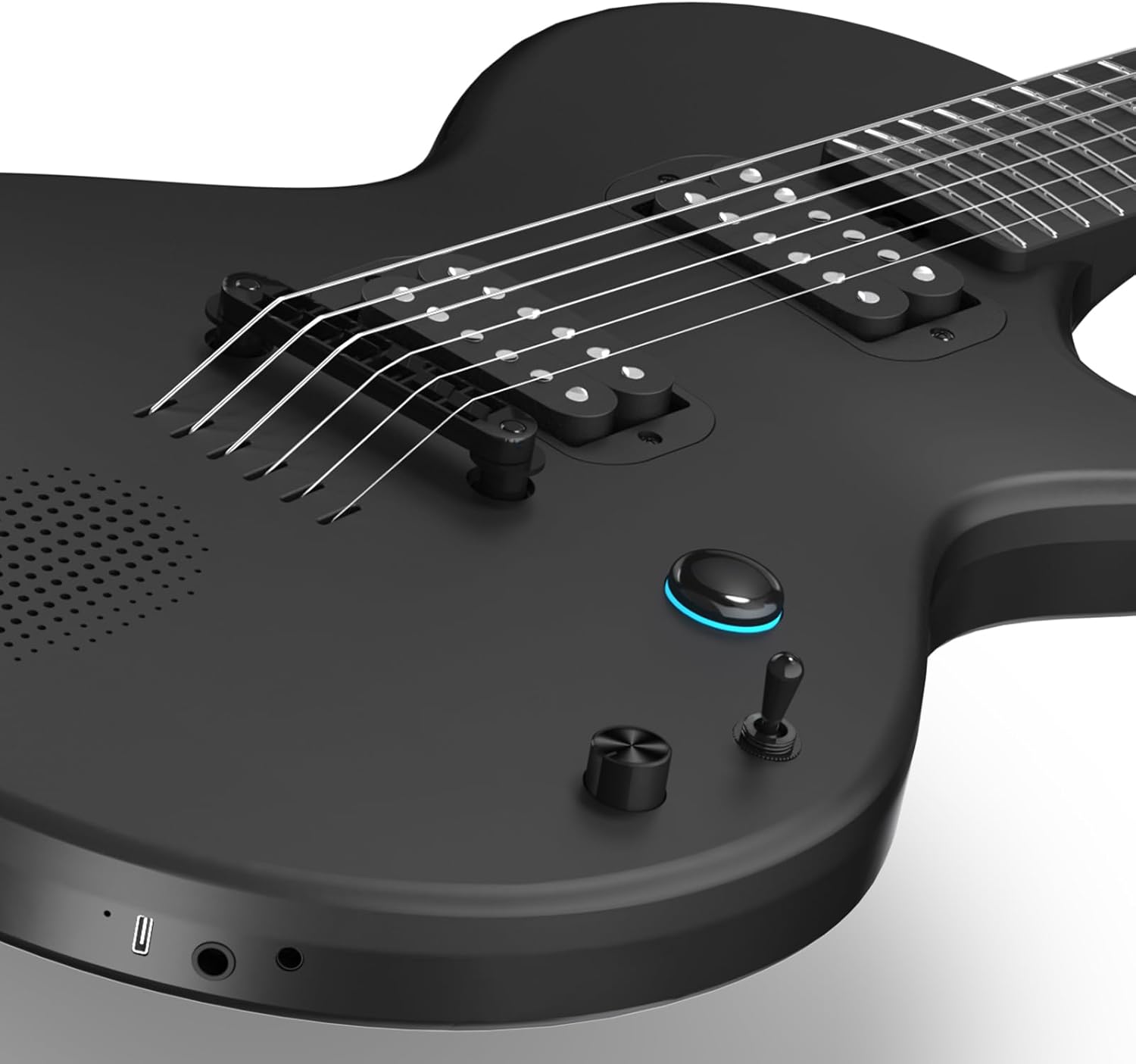 Enya Electric Guitar Nova Go Sonic Smart Electric Carbon Fiber Guitarra with 10W Wireless Speaker, Onboard Presets, All-in-One Portable Rig for Street Performers & Home Studios, Black