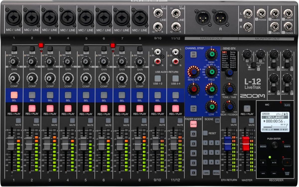 Zoom L-12 -Channel Mixer - Powered
