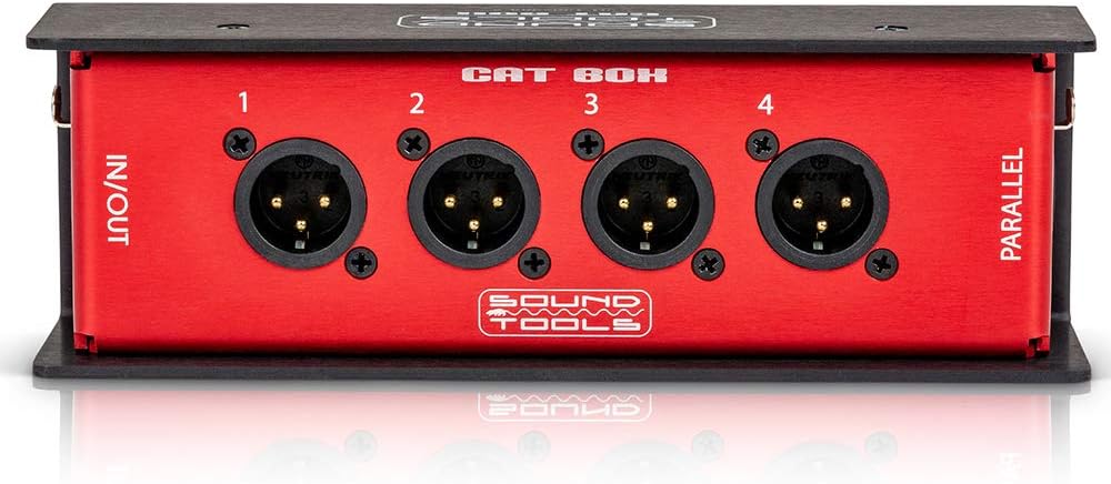 Sound Tools CAT Box MX - Male XLR Stage Box with Analog Audio Over Shielded CAT Cable. Send 4 Channels of Audio, DMX, Clear-Com or AES.