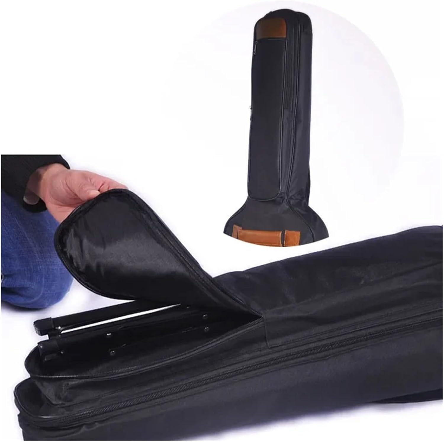 Guitar bag Oxford Waterproof Electric Guitar Bag 10mm Cotton Padded Backpack Soft Case Dustproof BASS Cover(Black Electric guitar bag)