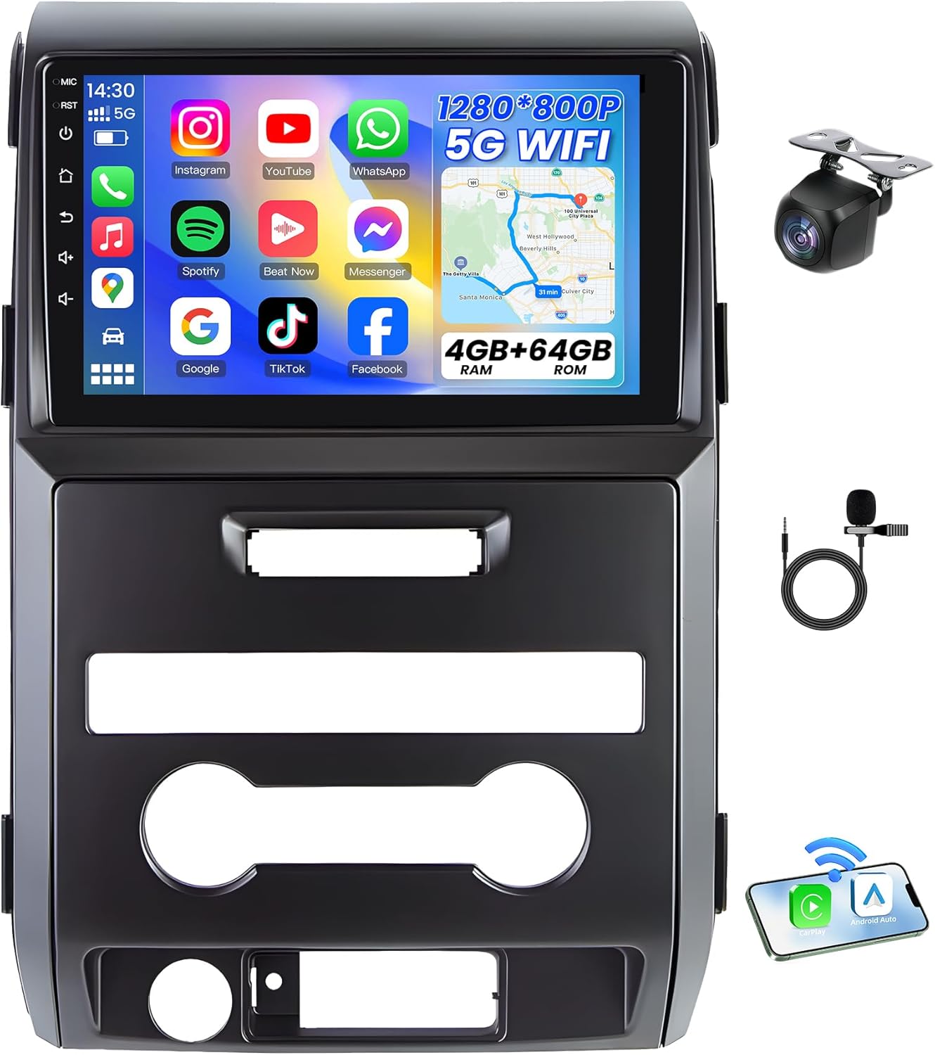 4G RAM 64G ROM Car Radio for Ford F150 2009-2014: Upgrade 9