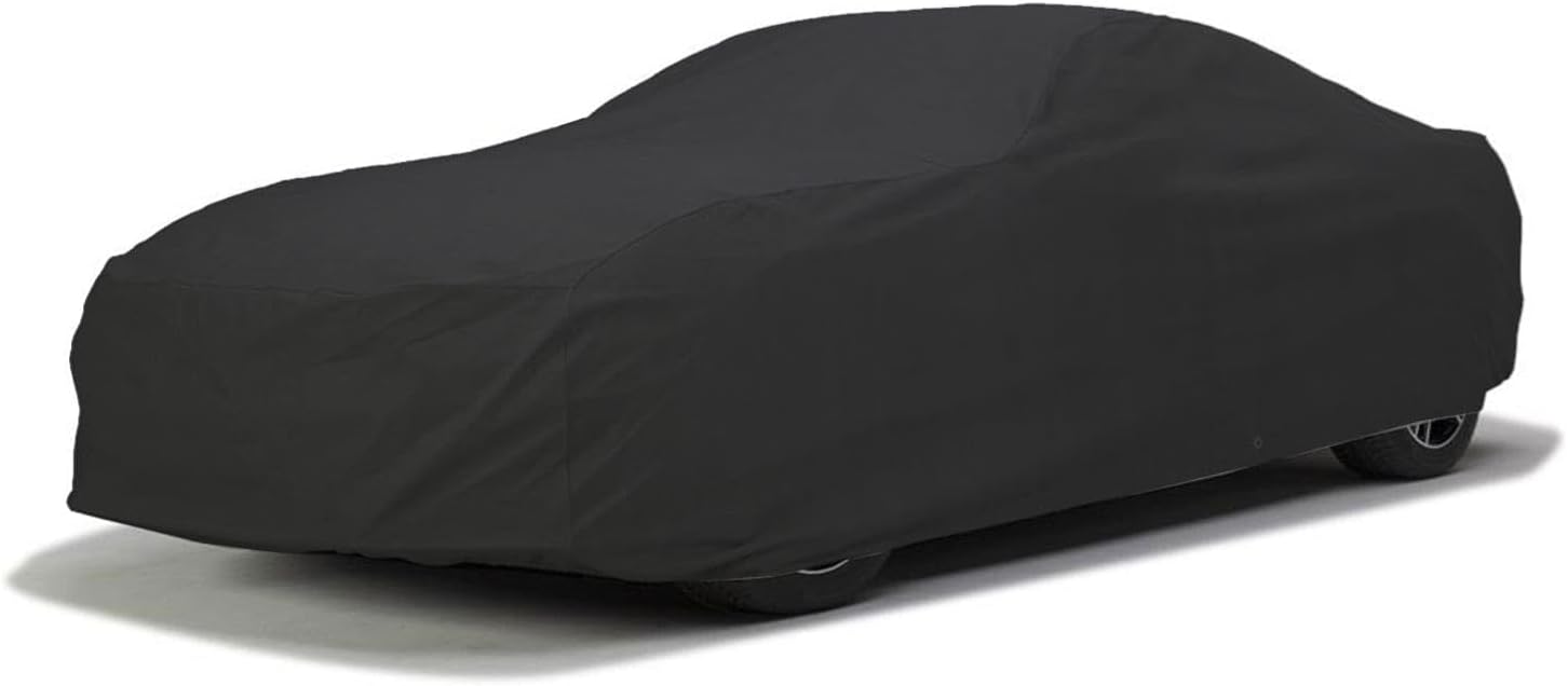 DaShield SoftTec Indoor Satin Car Cover for Audi TT 2006-2014 Mk2 Semi Custom Fit Elastic Stretchy Flexible High-end Luxury Dust Protection-Black