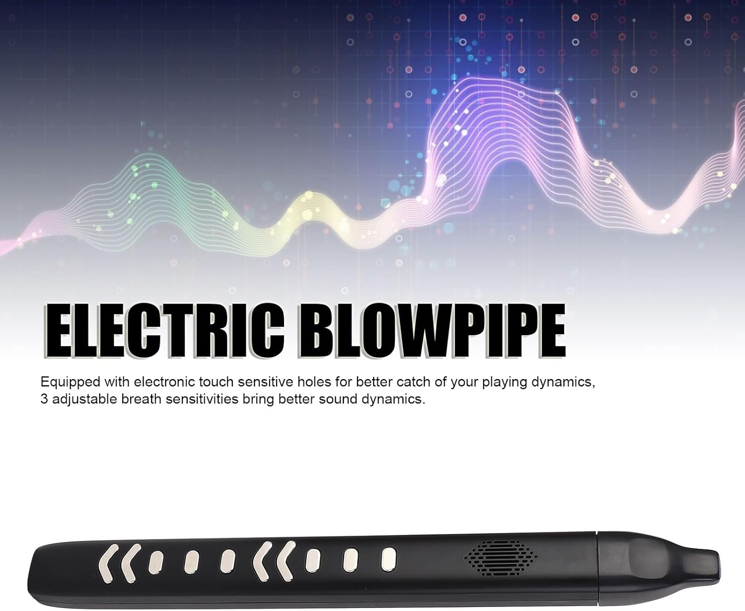 Electric Blowpipe, 10 Timbre Mini Portable Soprano Saxophone Case Rechargeable Detachable Digital for Kids Adults Beginners