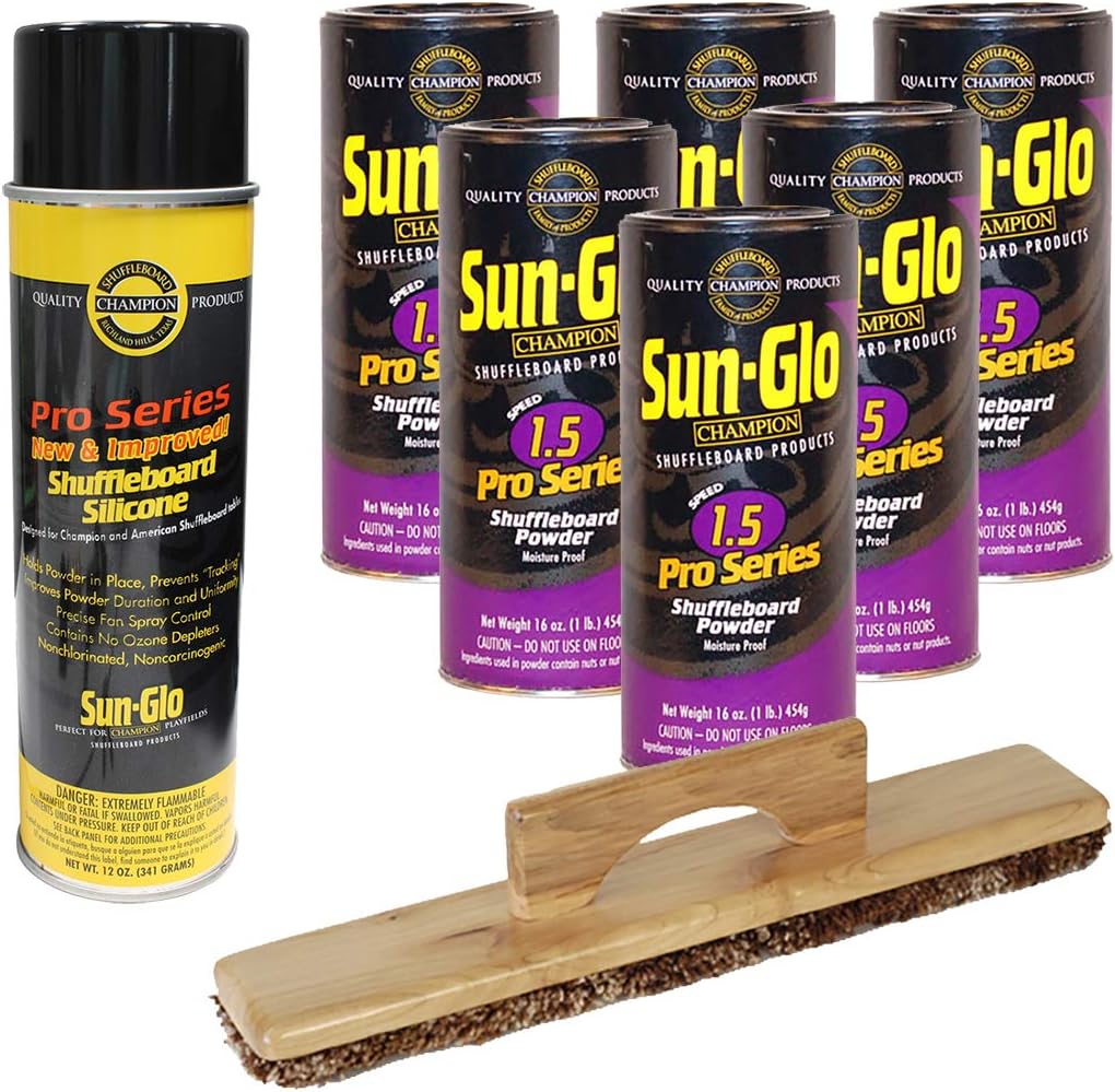 Sun-Glo 6 Cans #1.5 Pro-Series Wax, Sweep, Silicone Spray