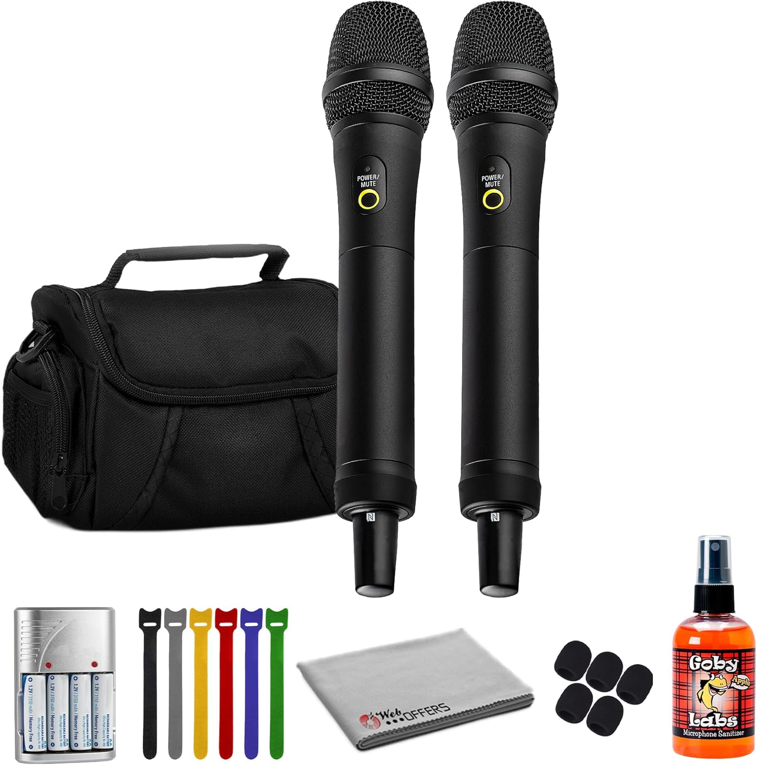 Sony 2X UTX-M40 Wireless Handheld Microphone Transmitter – Cardioid Mic for Live Performance, Interviews & Broadcasting – UC25 (536–608 MHz)| Microphone Cleaner | Travel Bag | More (Renewed)