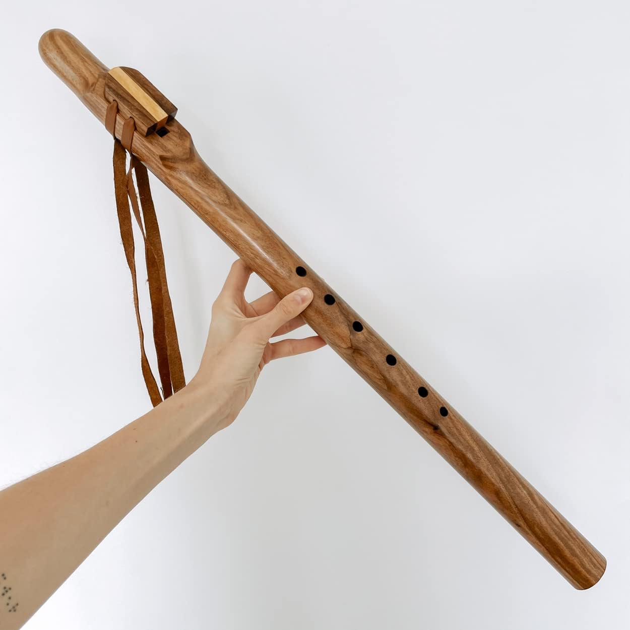 Walnut Bass Flute Low C# 432 Hz - Native American Style