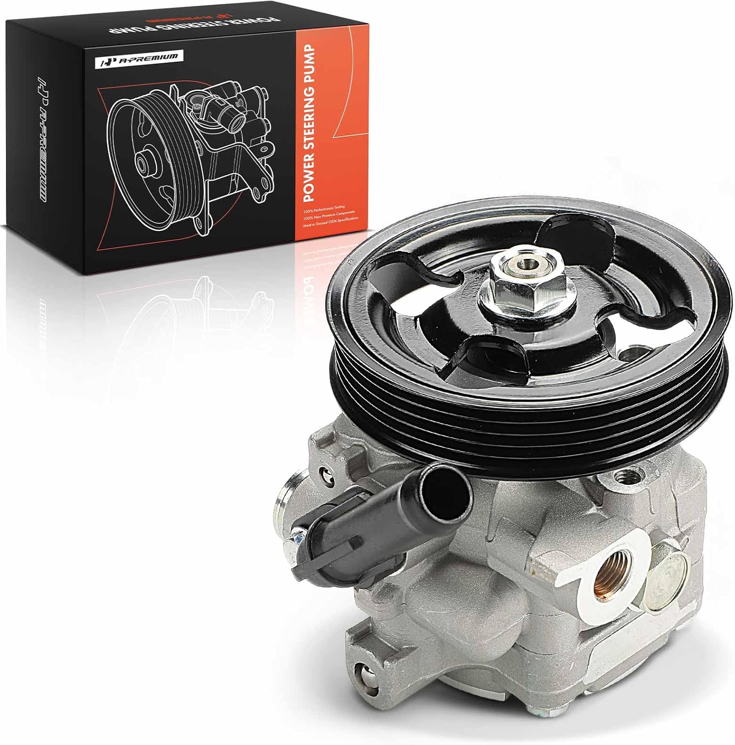 A-Premium Power Steering Pump, with 5-Groove Pulley & Sensor, Compatible with Subaru Outback 2005-2009, Forester 2009-2013, Impreza 2008-2014, Legacy 2005-2009, WRX 2012-2014, 2.5L
