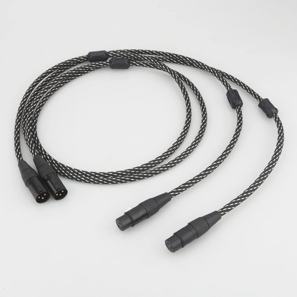 A53+XW54 5N OCC Copper Conductor Audio Balance Interconnect Cable with Gold Plated XLR Plug Connector HiFi Audio XLR Plug Cable (Length : 5m)