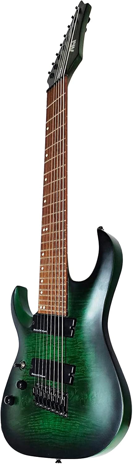 IYV-ISFF8-400 LH, Solid Body with Quilted Maple Top Electric Guitar, Green Sunburst, Left hand