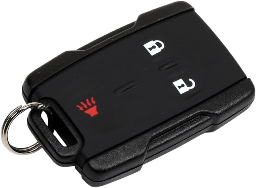 KarParts360 for GMC Sierra 1500 2019 2020 2021 2022 Keyless Entry Transmitter | Plastic | Black | 3 Button | Excluded Integrated Key | 0.63 Inches Key Ring Diameter | with Programming