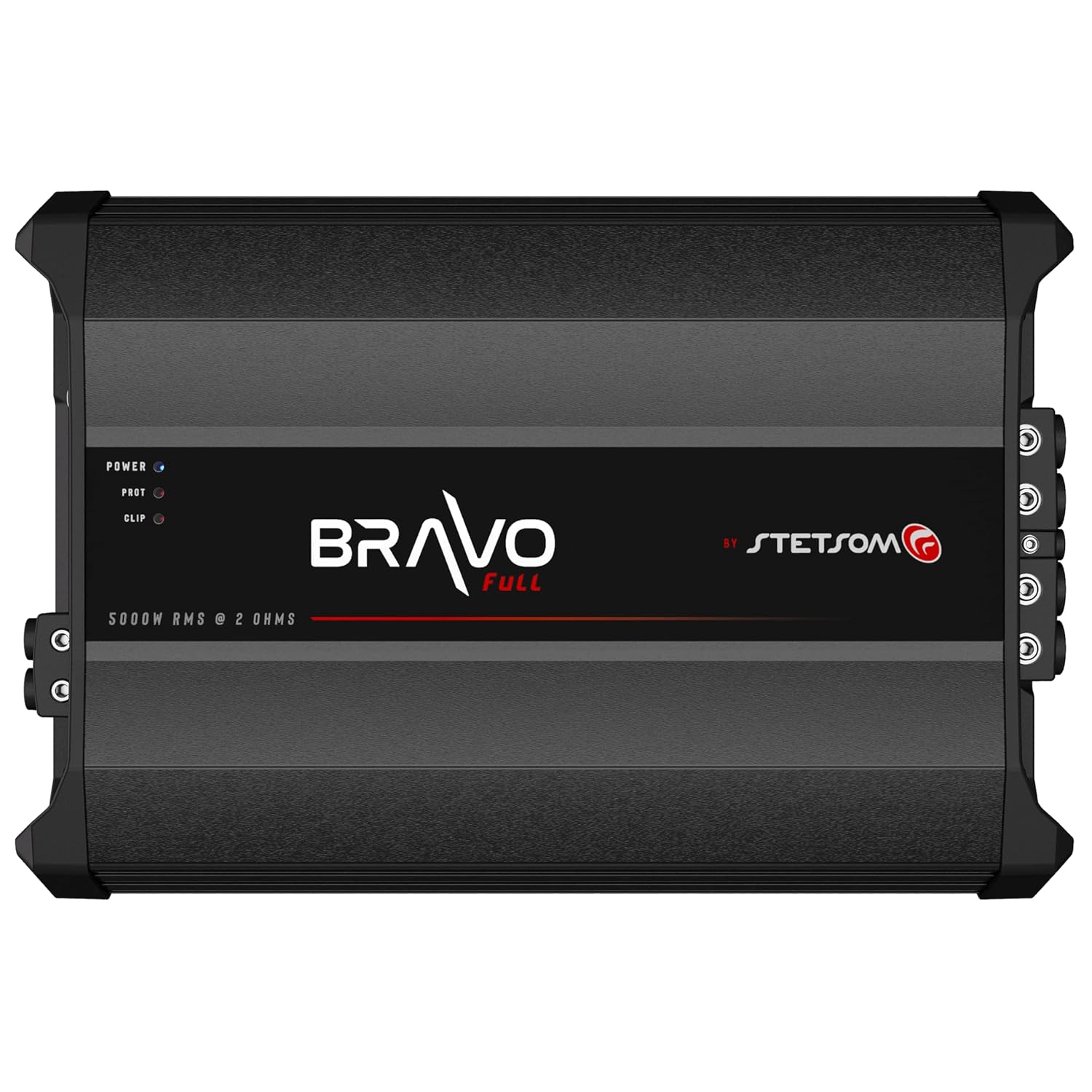 Stetsom Bravo Full 5000 2 Ohms Mono Car Amplifier, 5000.1 5K Watts RMS, 2Ω Stable Car Audio, HD Sound Quality, Crossover & Bass Boost, Car Stereo Speaker Subwoofer MD, Smart Coolers