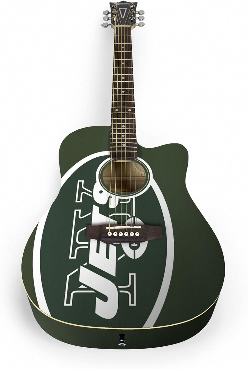 NFL Acoustic Guitar – All Wood Acoustic Guitar Starter Set - Includes Pickguard, Guitar Stand and Guitar Bag - Great for Adults, Kids, Beginners - Ideal Gift for The Loyal Sports Fan