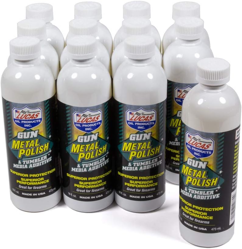 Lucas Oil 10880-12 Gun Metal Polish Case (12 x 16oz.), 1 Pack