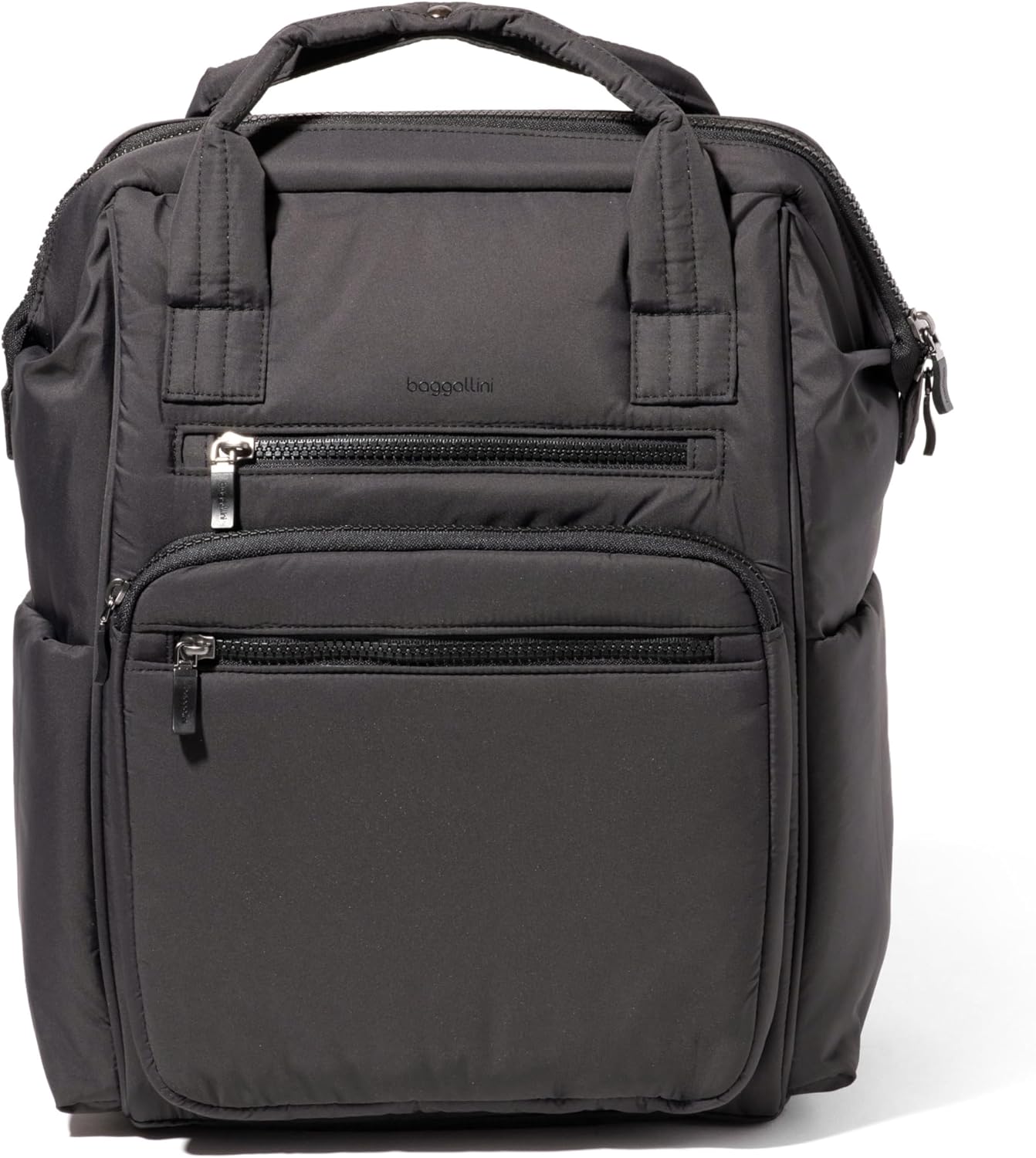 Baggallini Chelsea Laptop Backpack, Black Puff