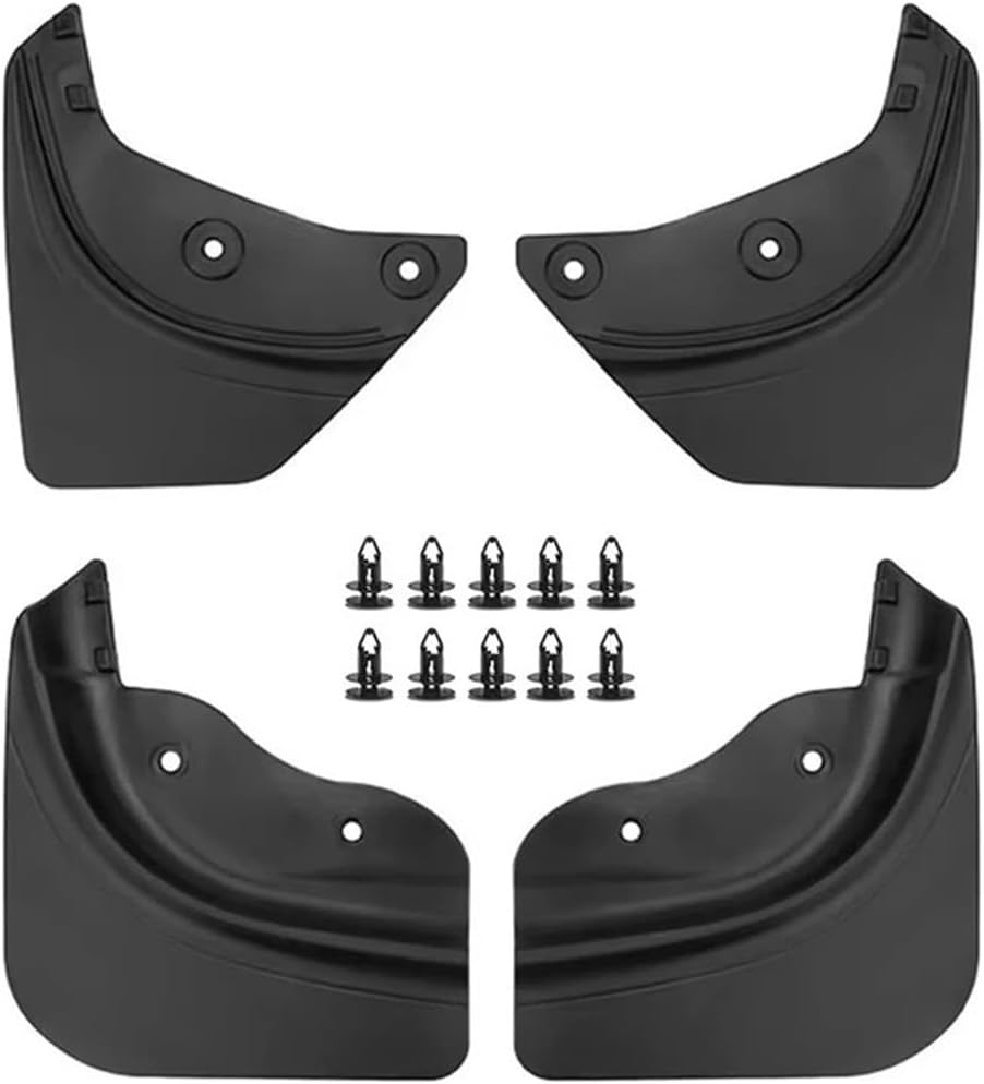 Compatible for Tesla Model Y Launch 2025 Car Wheel Mud Flaps Splash Guards MudFlaps Front Rear Fender New Upgrade TPE Mudguards Protector(7 Wire Left Black)