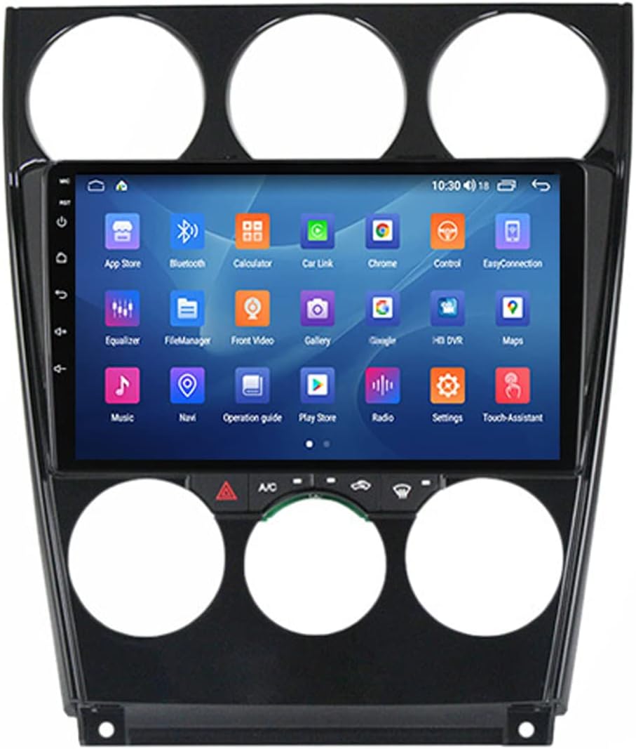 Double Din Car Stereo 9 Inch Touch Screen MP5 Player Bluetooth, Sat Nav, USB, Steering Wheel Control, AM/FM Car Radio Receiver, Backup Camera, for Mazda 6 2004-2015