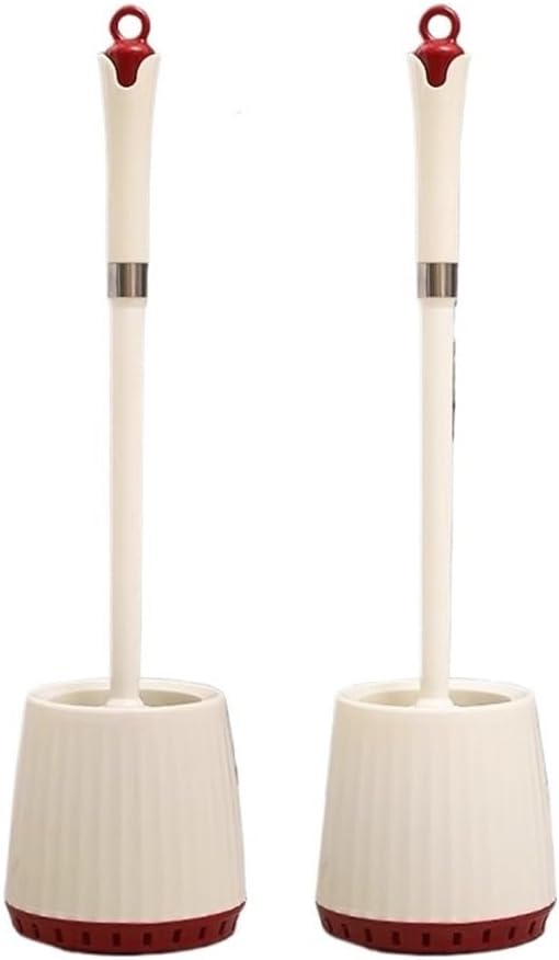 Bathroom Toilet Brush Household Long Handle Wall Mounted Round Head Cleaning with Base Bathroom 2-Piece Set Cleaning