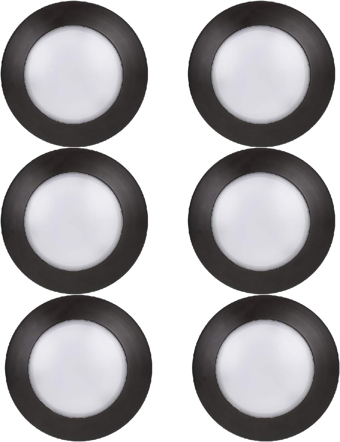 LUNABODE 4/6 Inch Dimmable LED Flush Mount Ceiling Lights - Pack of 6 | 16.5W/2700K | Stylish Ceiling Light Fixture for Hallway, Kitchen, Dining Room, Bathroom - Warm White