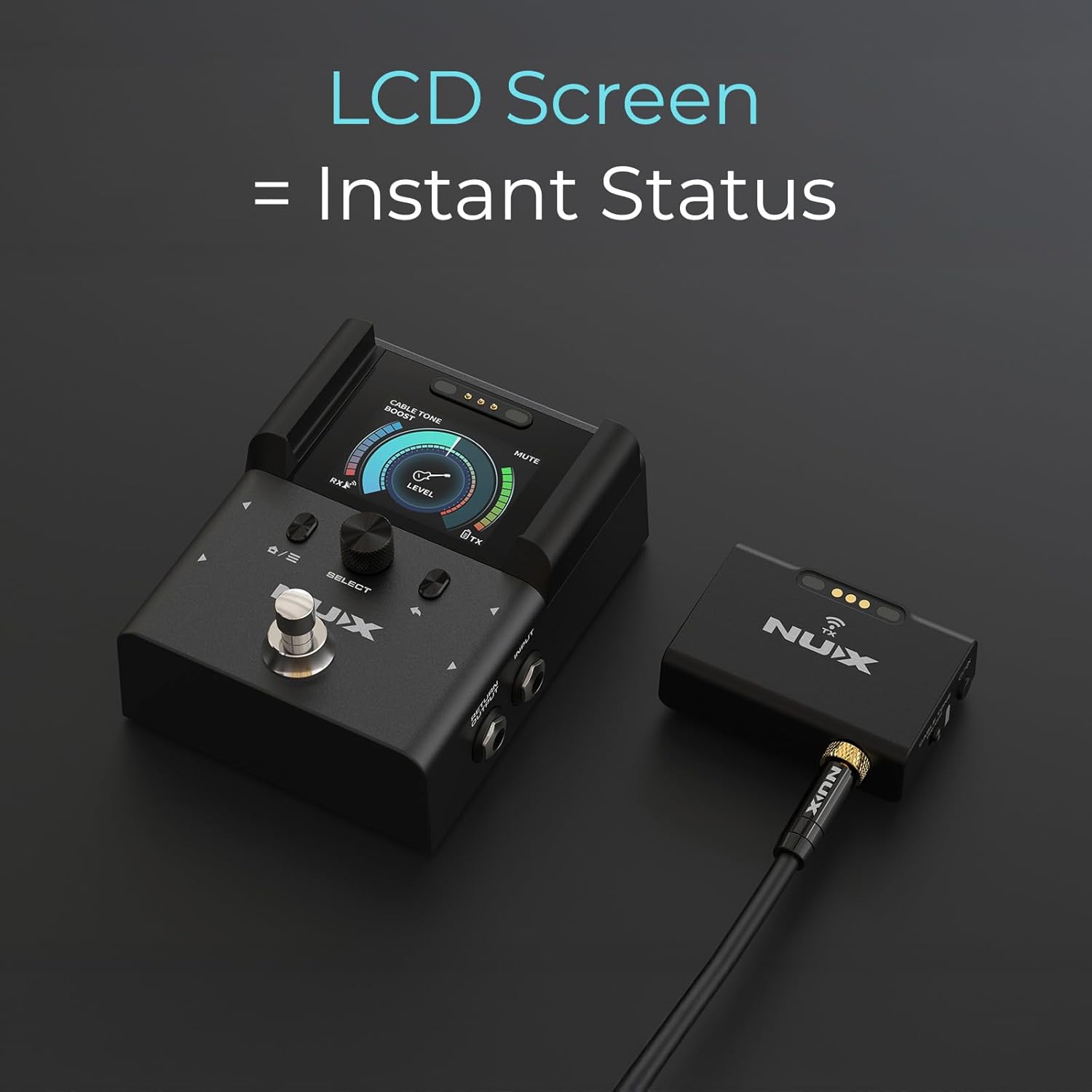 NUX B-8 Wireless System for Guitar, Bass, Various Instruments with Electronic Pickups. Built in Booster/Tuner. Wireless Solution for Gigging, Home Playing