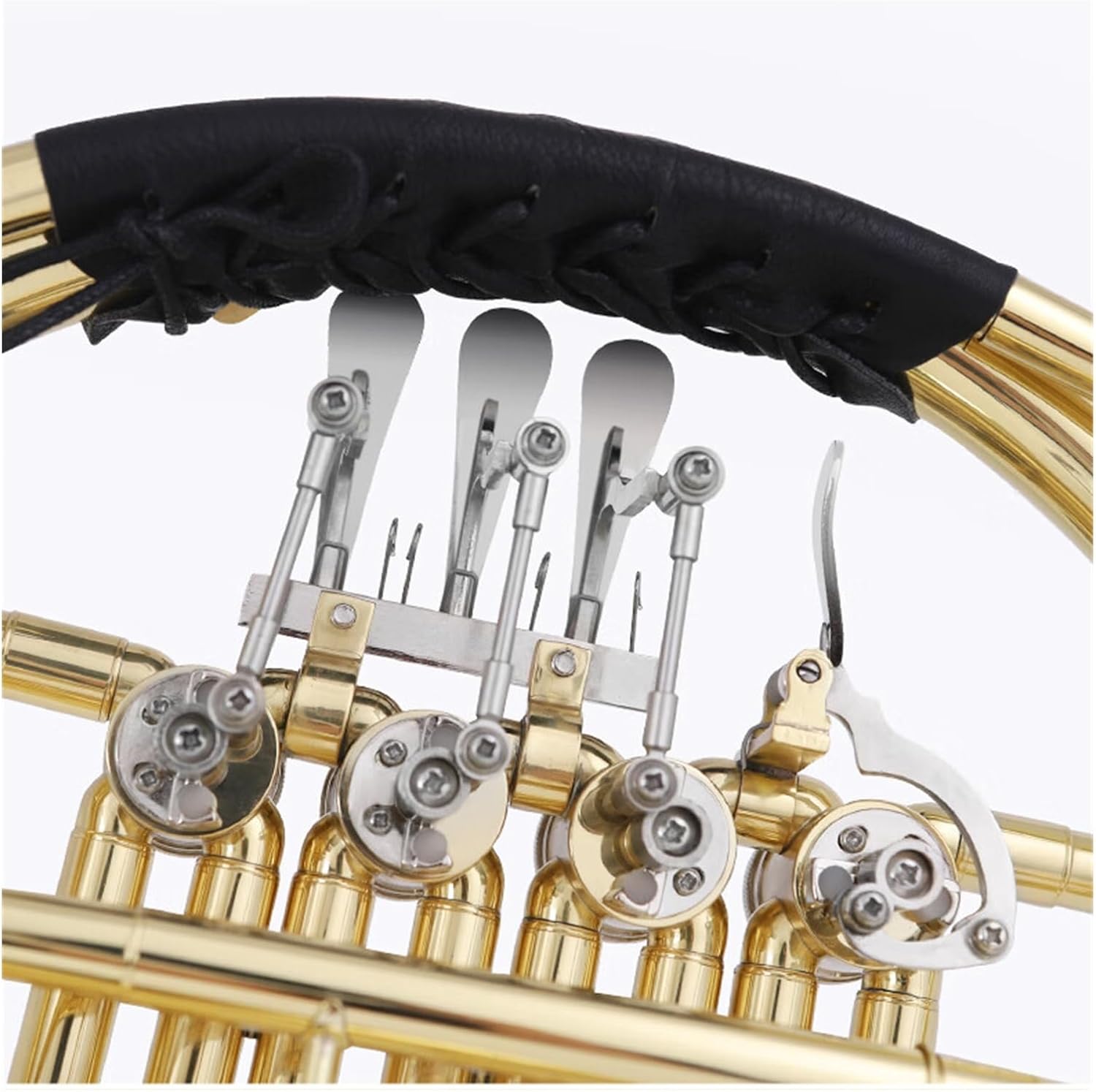 French Horn Instrument 4 Keys B Flat Brass Single Row
