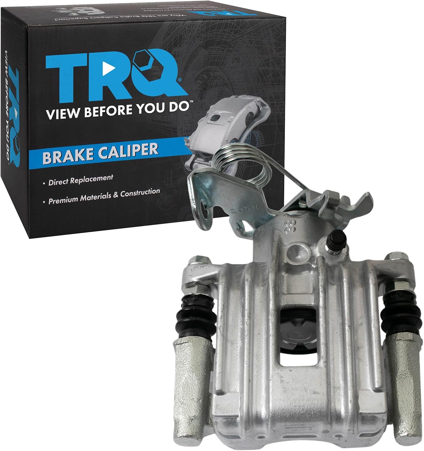 TRQ Rear Right Brake Caliper w/Bracket Passenger Side Compatible with 1999 Audi A6 1998-2004 A6 Quattro 2001-2005 Allroad Quattro 2000-2005 Volkswagen Passat