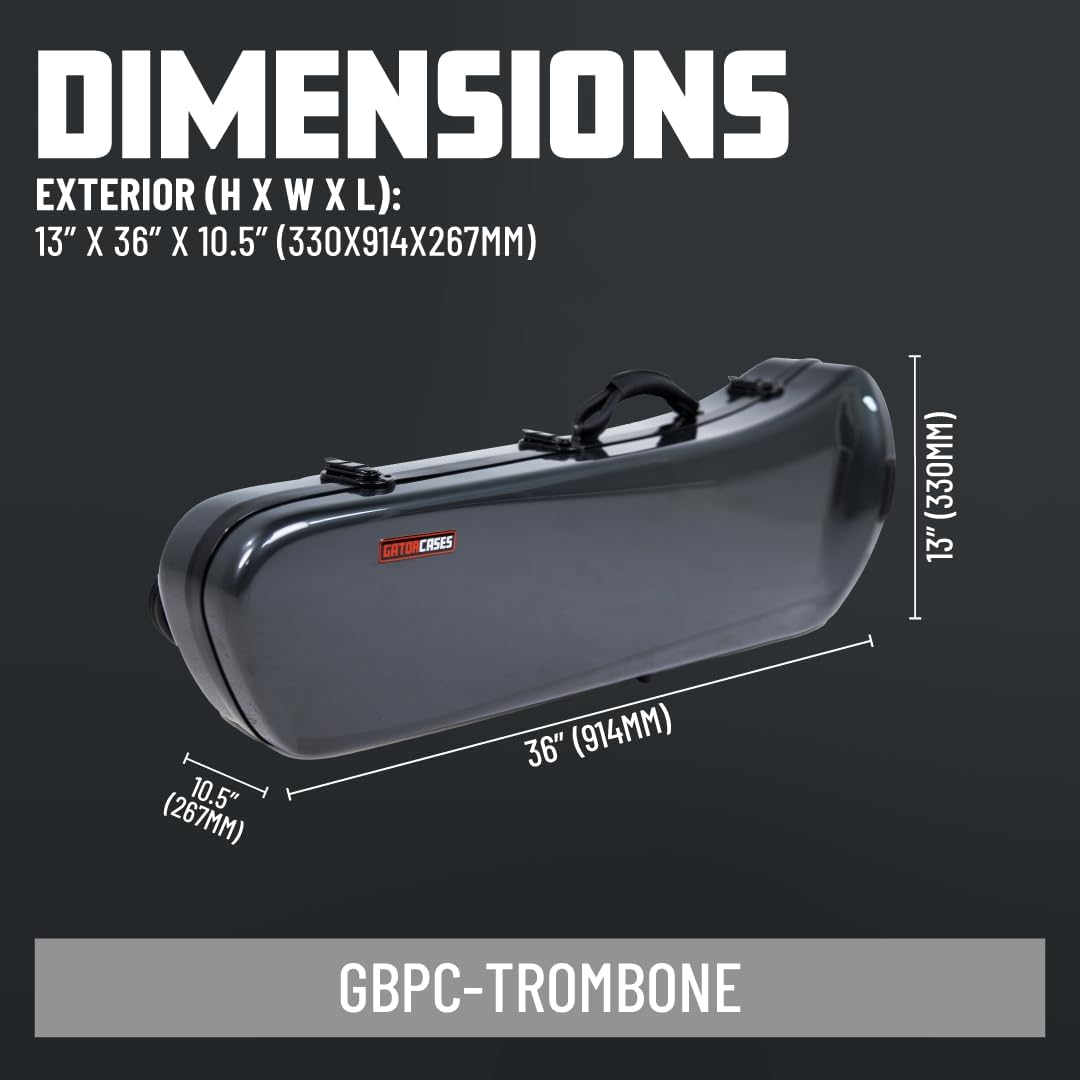 Gator Cases Presto Series Pro Case for Straight and F-Attachment Trombones; (GBPC-TROMBONE)
