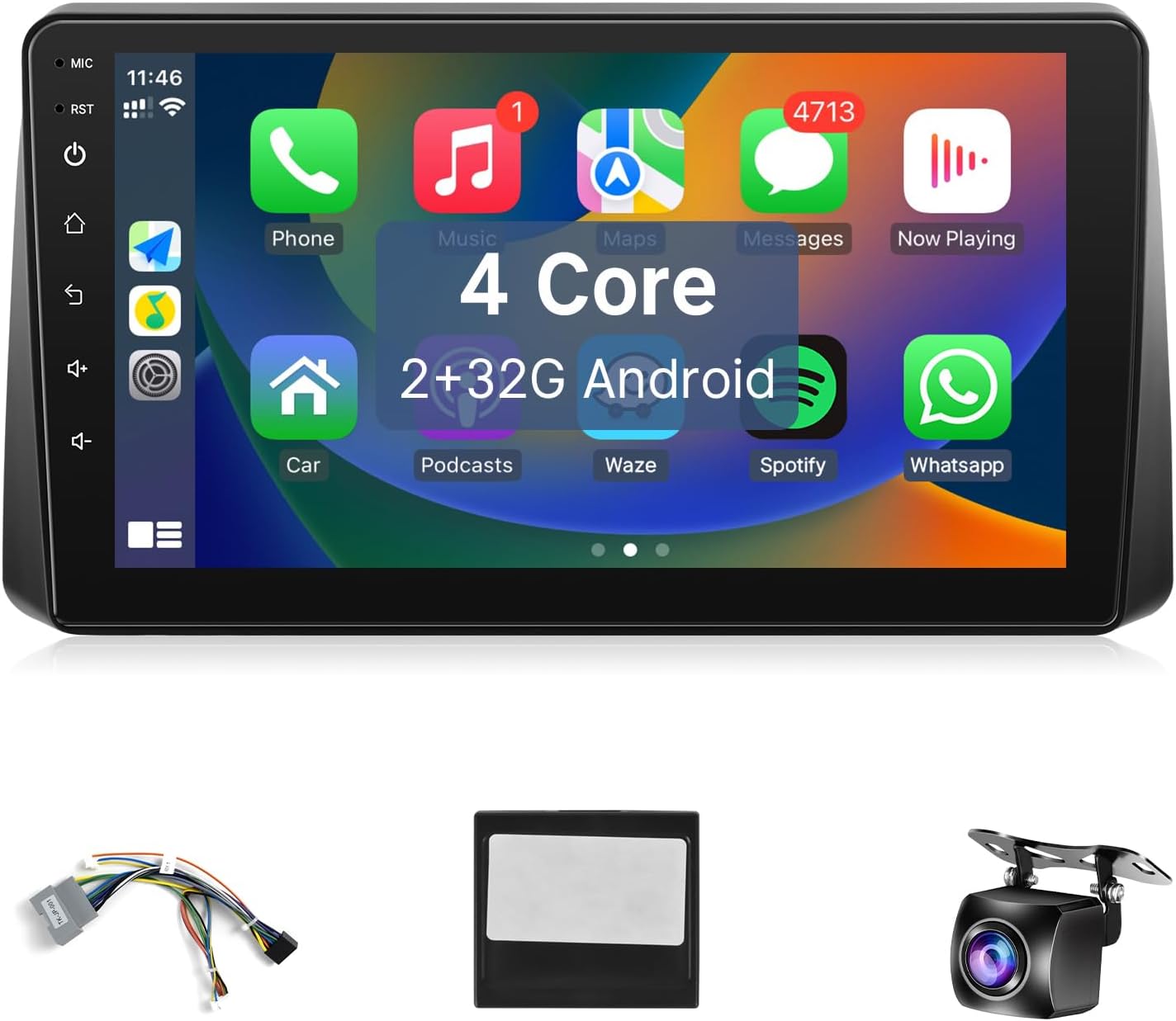 Leadfan Android Car Radio Stereo for Dodge Grand Caravan 2011-2020 Chrysler Town & Country 2011-2016 Grand Voyager 2011-2015 with Wireless Carplay Android Auto, 9'' Touchscreen WIFI BT GPS Navi Camera