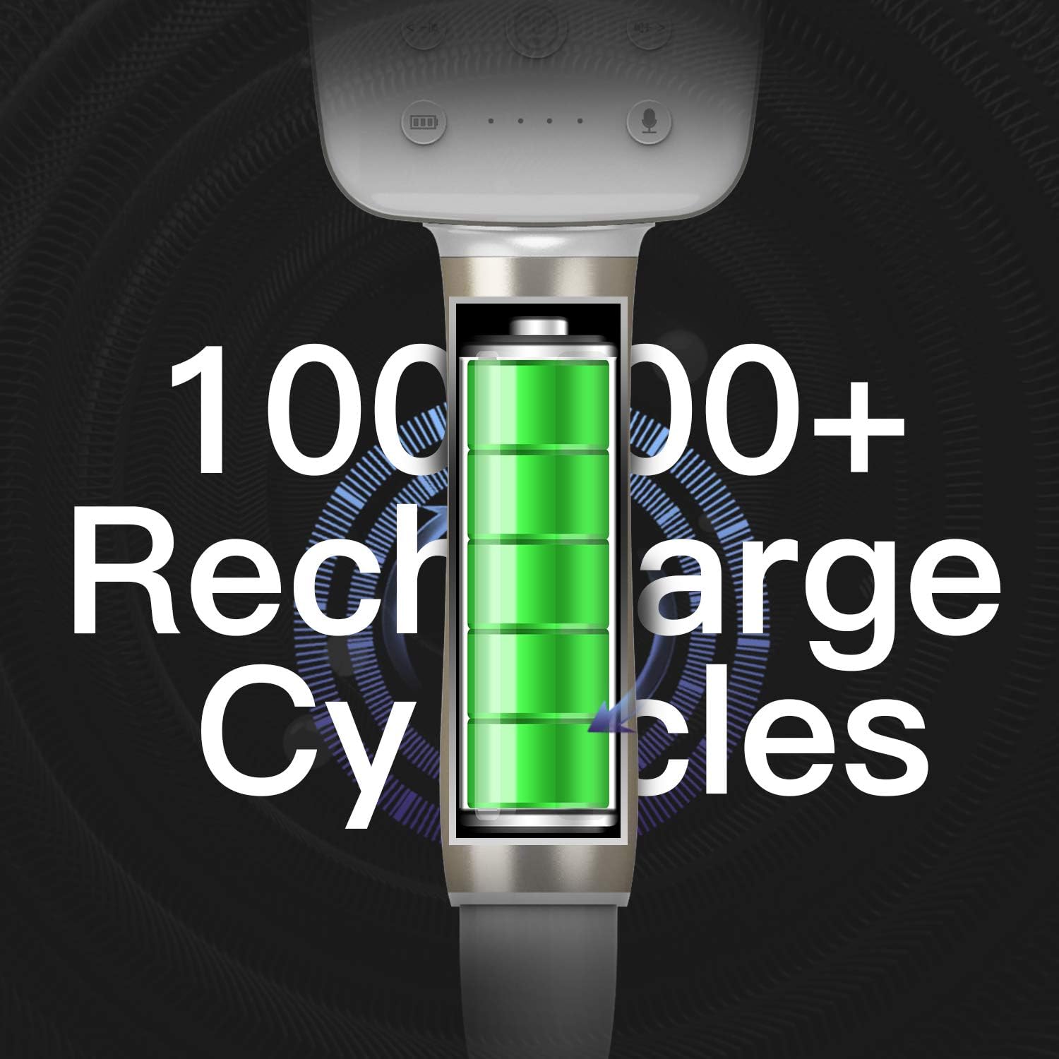 TOSING V2 Wireless Bluetooth Karaoke Microphone，Louder Volume 10W Power, More Bass, 3-in-1 Portable Handheld Double Speaker Mic Machine for iPhone/Android/iPad/PC (Gold-1)