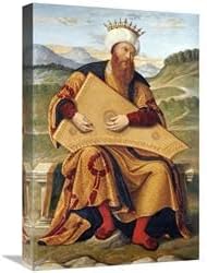 22 in. King David Playing a Psaltery Art Print - Girolamo Da Santa Croce