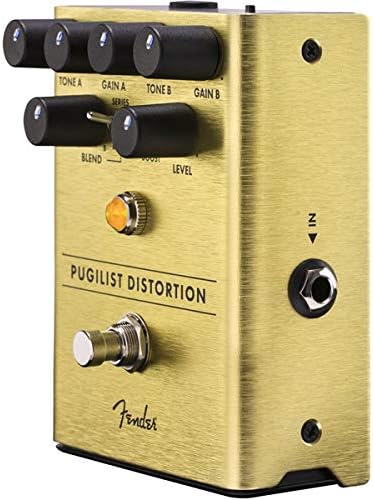 Fender Pugilist Distortion Pedal Bundle with Power Supply, Fender Instrument Cable, and 24 Picks