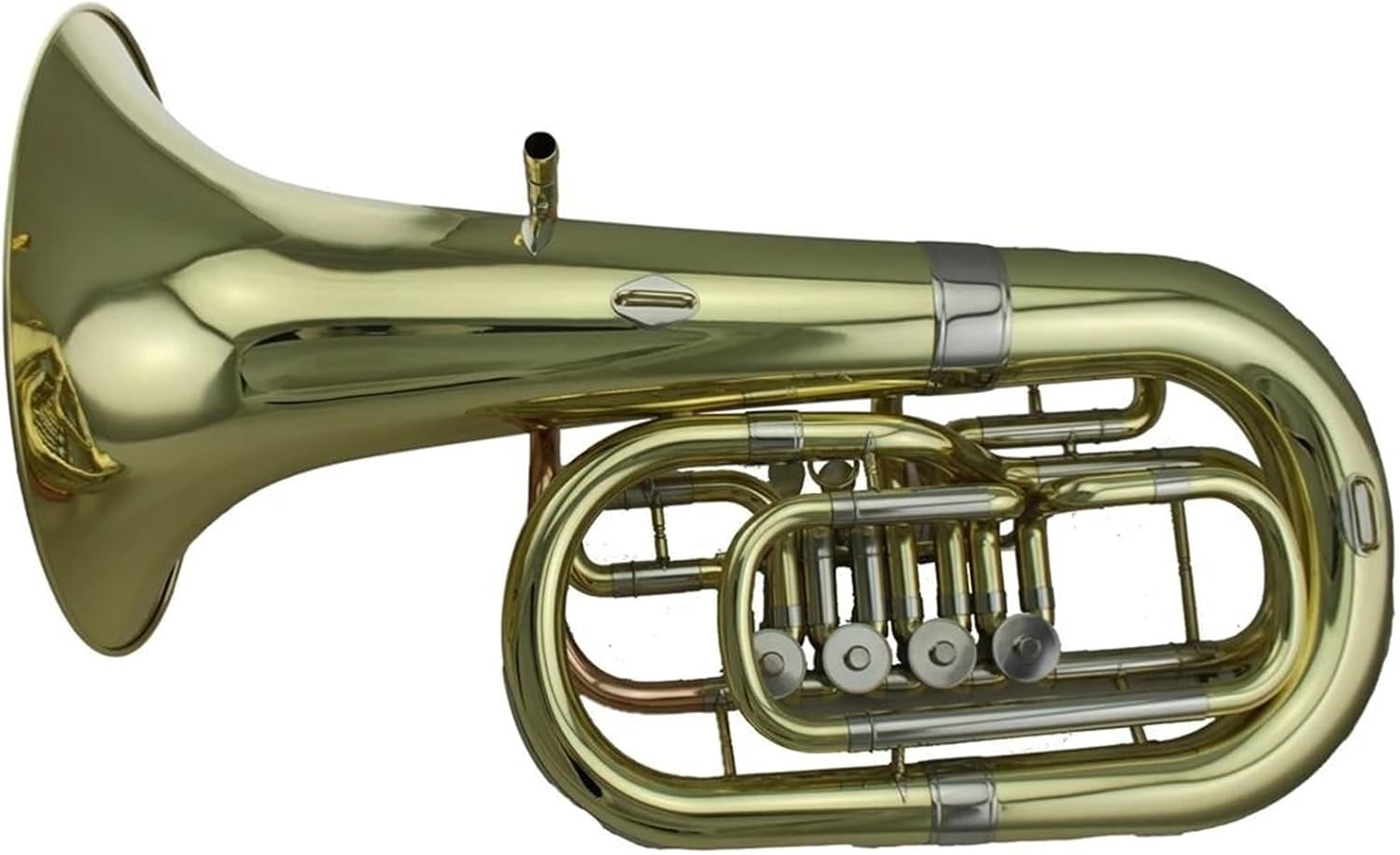 Beginner euphonium Gold Lacquer Rotary Euphonium 4 VALVE Tone C/Bb