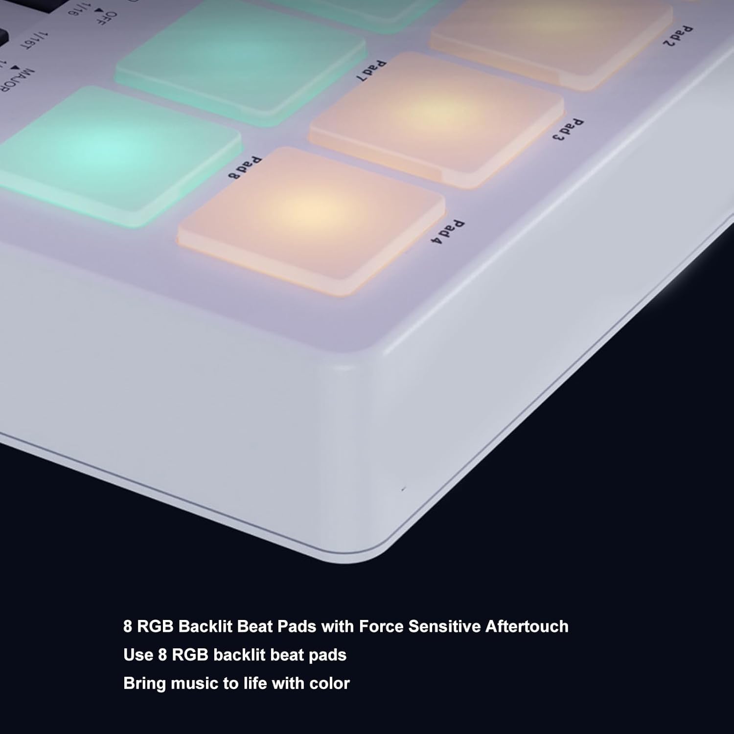 MIDI Keyboard Controller, 25 Keys USB C MIDI Keyboard with 8 Beat Pads 8 Backlit Drum Pads 8 Assignable Knobs MIDI Controllers