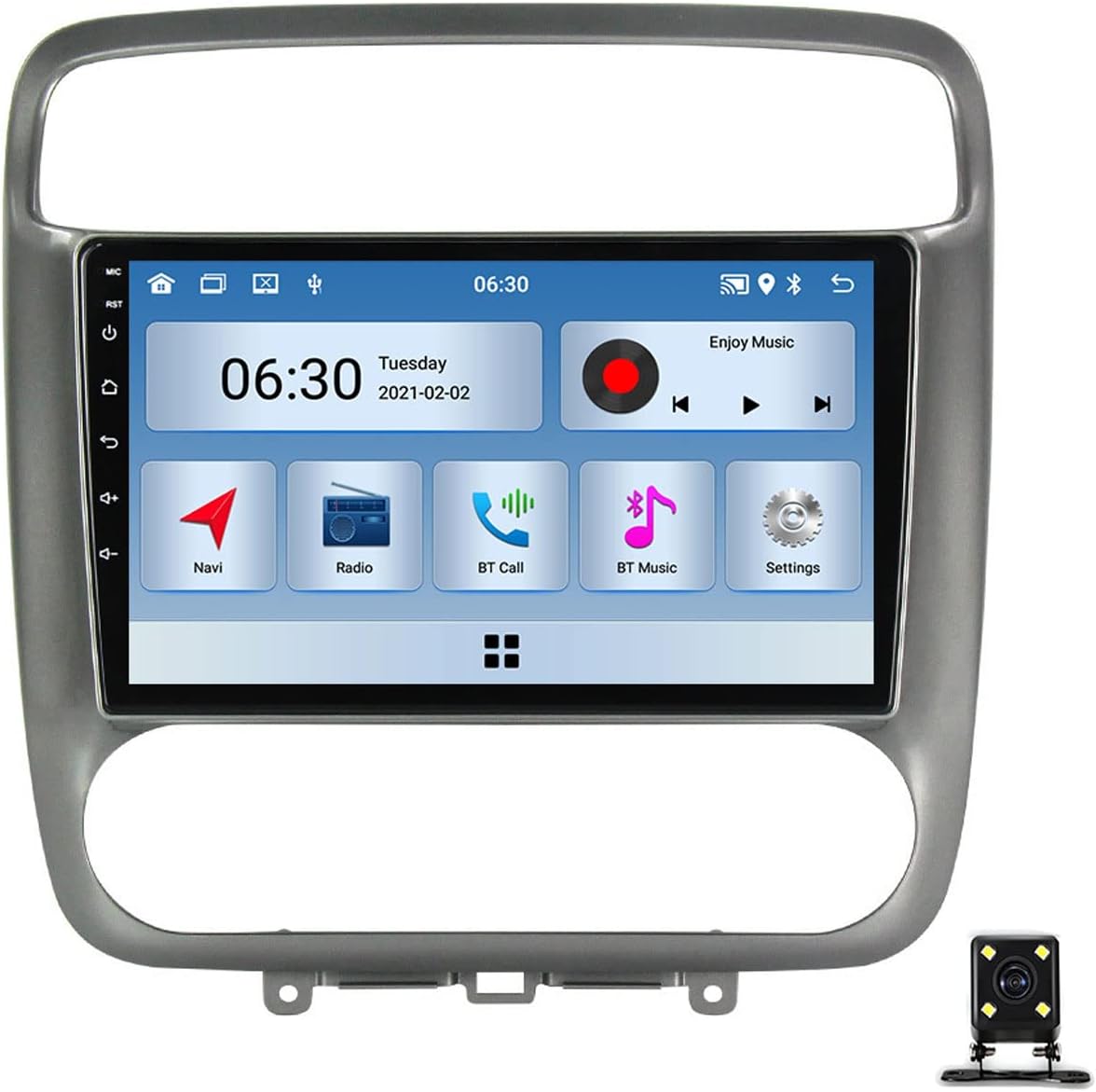 Car Radio Android Stereo for Honda Stream 2000~2006, 9 Inch Touch Screen Head Unit with Backup Camera GPS Navigation Support Carplay/Auto/Mirror Link/Bluetooth/WiFi/SWC/USB/FM