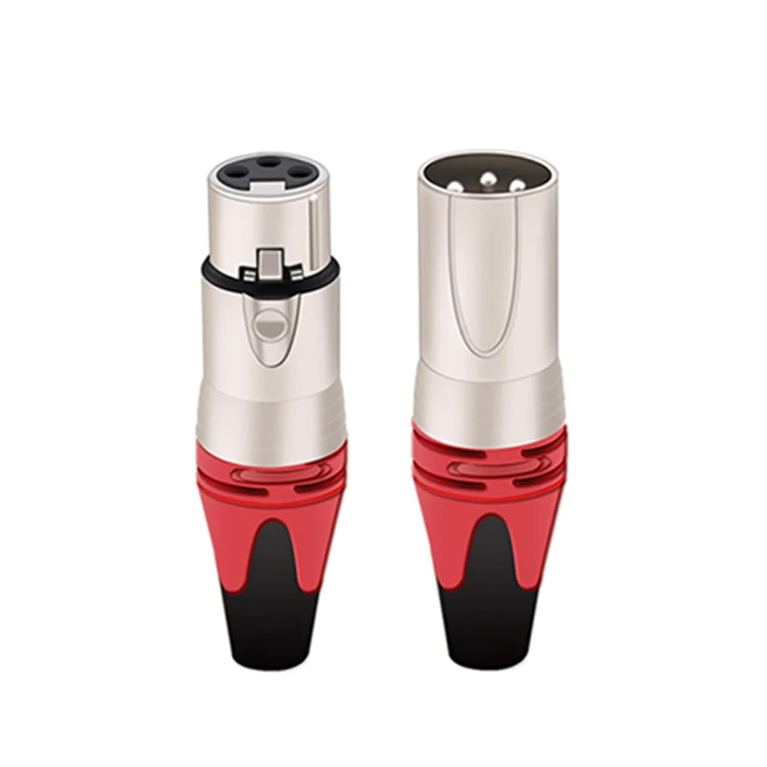 56PCS/28sets 3PIN XLR Connector Microphone Plug Male Female Adapter MIC Wire Connector 7 Colors Offer 1set M/F(28xM 28xF-SL-Red)