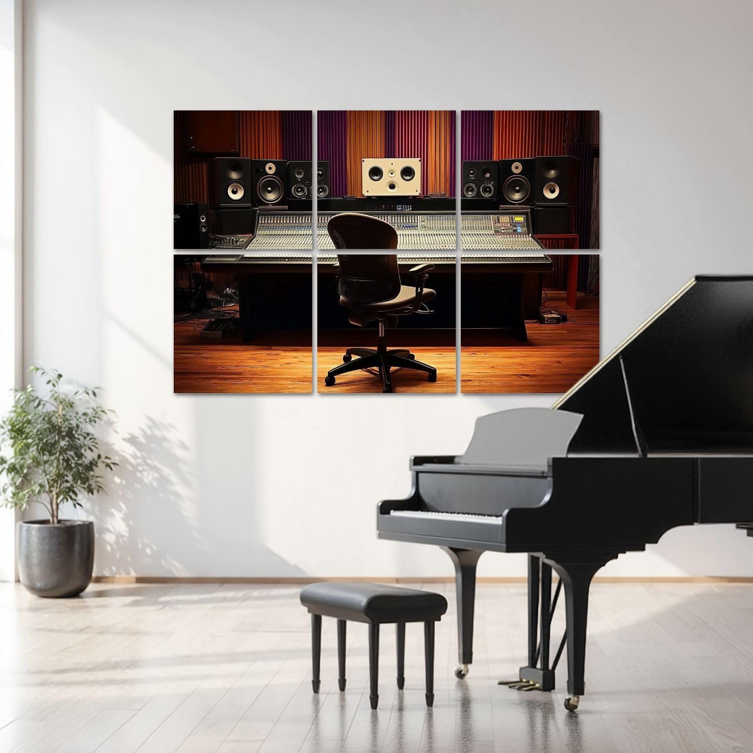 6 Pack Art Acoustic Panels musical recording studio chair Sound Absorbing Panel 48