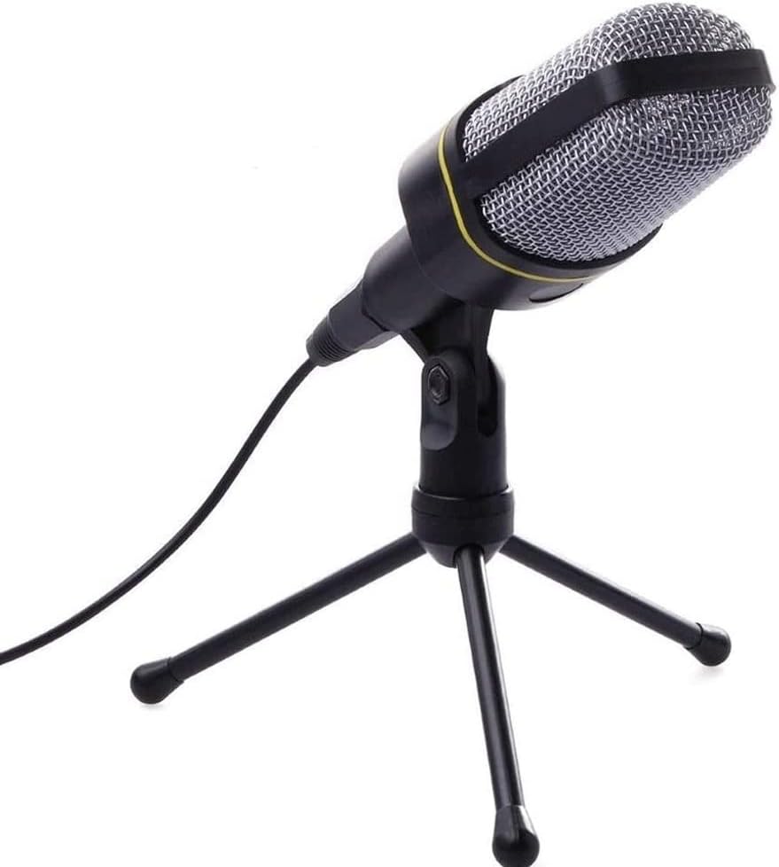 PC Microphone with Mic Stand, Professional 3.5mm Jack Recording Condenser Microphone Audio Broadcast Sound Recording Condenser Microphone