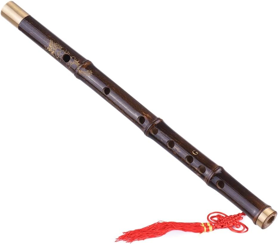 Professional Black Flute Traditional Handmade Musical Woodwind Instrument Key of D Study Level