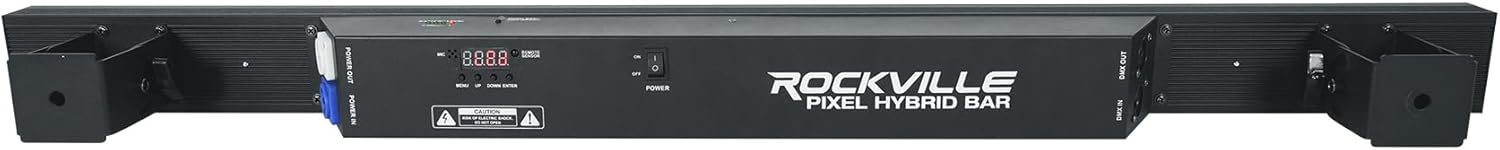 Rockville Pixel Hybrid Bar 90W Light Strip Wash/Strobe/Blinder, Battery-Powered, Wireless DMX, RGB Effects, Perfect for DJs and Stage Performers