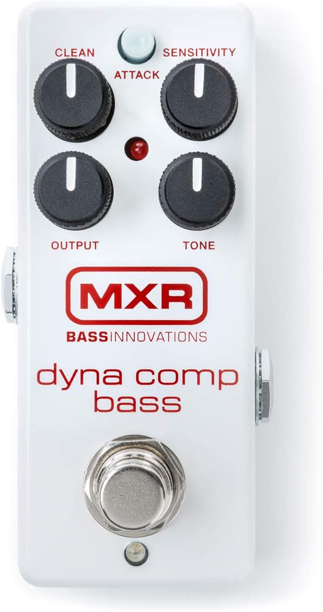 MXR M282 Bass Dyna Comp Mini Effects Pedal Bundle with 2 MXR Patch Cables and Dunlop Pick Pack