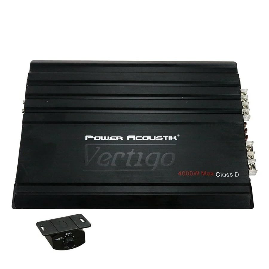 Vertigo Series Monoblock Amplifier, Power Acoustik VA1-4000D Car Stereo Amplifier, 4000 Watts 1 Channel Car Subwoofer Amp, 1CH Amplifiers