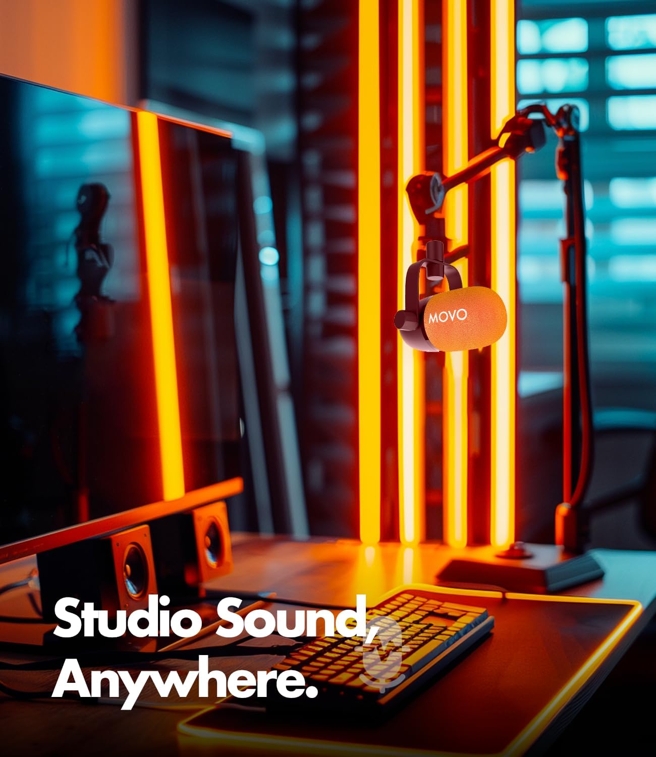 Movo CastMic Dynamic XLR Podcast Microphone for PC, Gaming, Streaming, YouTube, and Musicians - Cardioid Podcast Mic for Content Creators