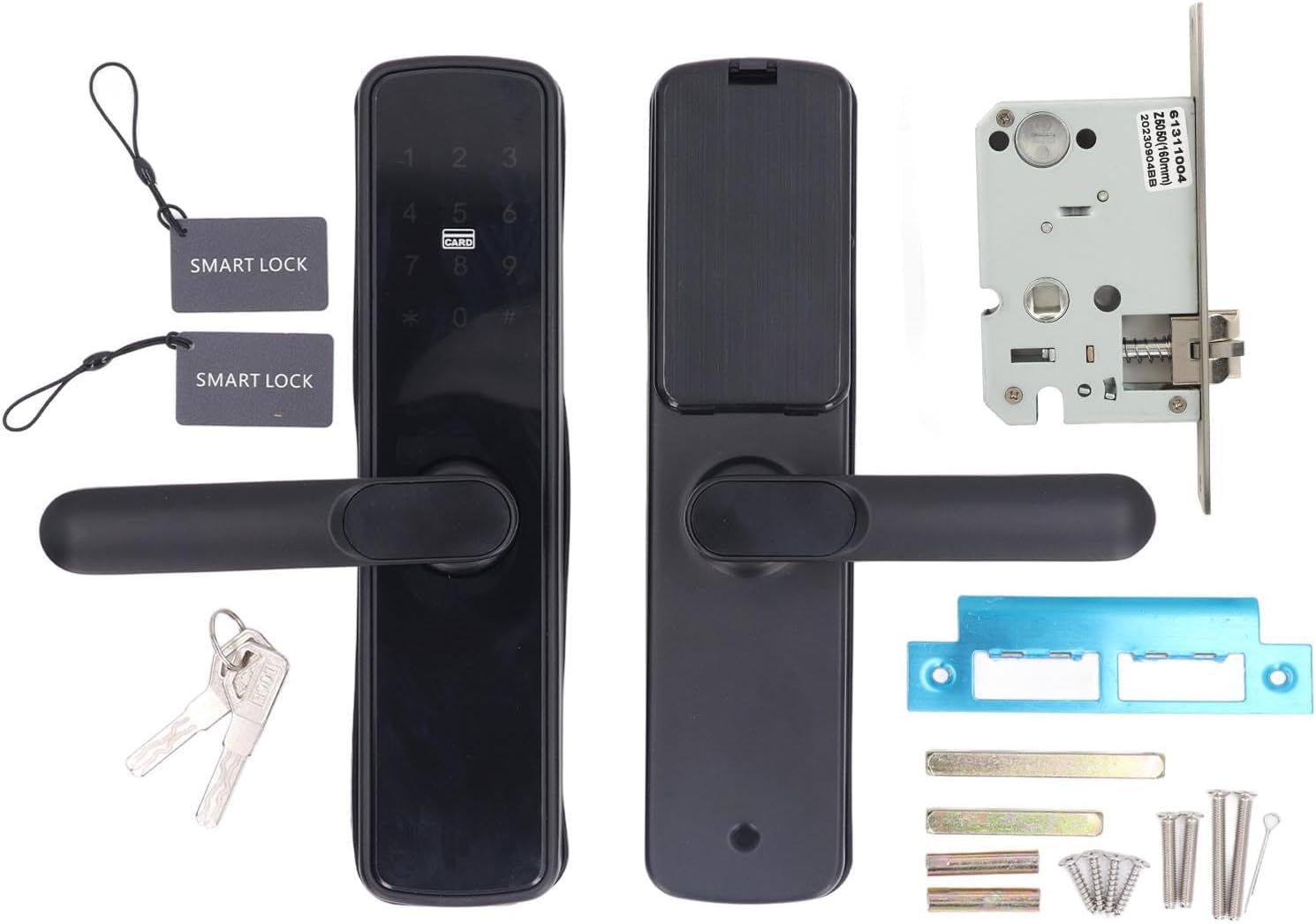 Smart Password Lock Electronic Induction Door Lock, Multiple Unlock Modes, Battery Powered, Fits 35-90mm Doors - Digital Door Lock Electronic Keypad Deadbolt Keyless Entry,