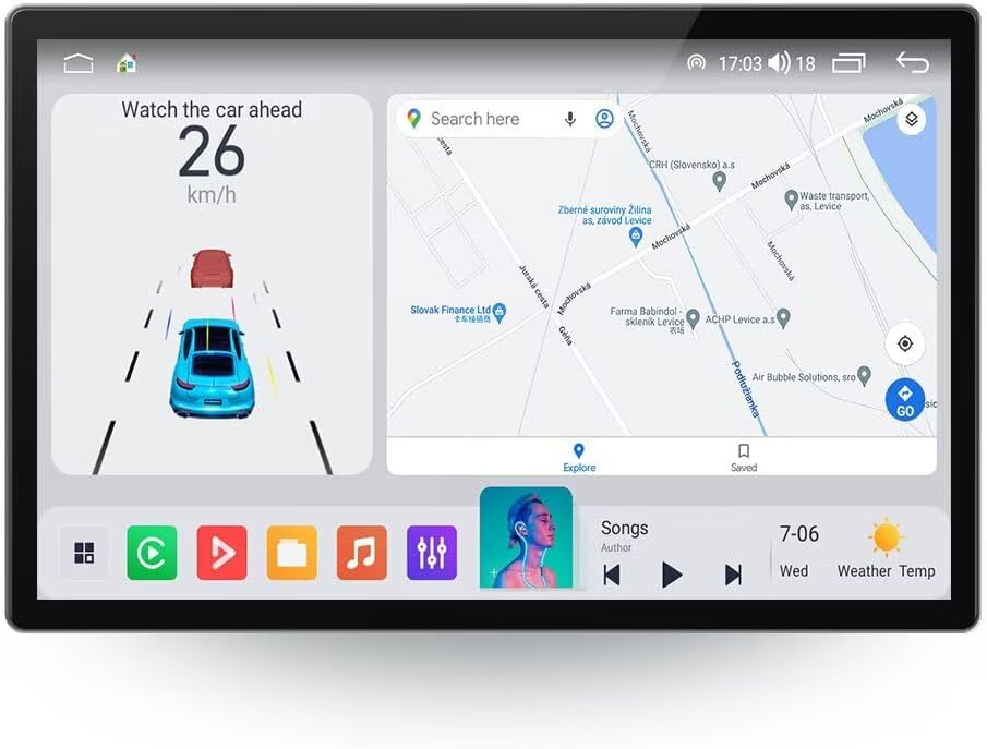 13 Inch Touch Screen Car Stereo for Audi A3 S3 RS3 Radio Dash Kit, 8Core 4+64GB Android GPS Navigation Multimedia Player with Car-Play Android Auto