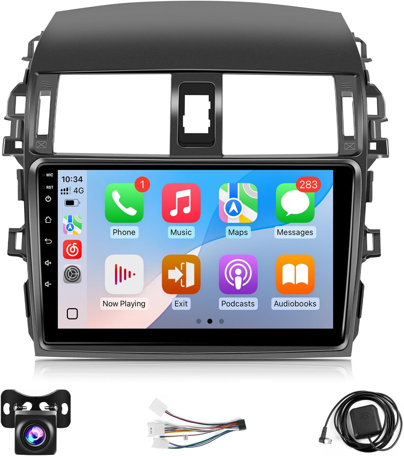 Leadfan Radio for Toyota Corolla 2009 2010 2011 2012 2013 Android Car Stereo Wireless CarPlay Android Auto, 9 Inch Touchscreen Car Radio Bluetooth GPS FM WiFi Mirror Link SWC+Backup Camera