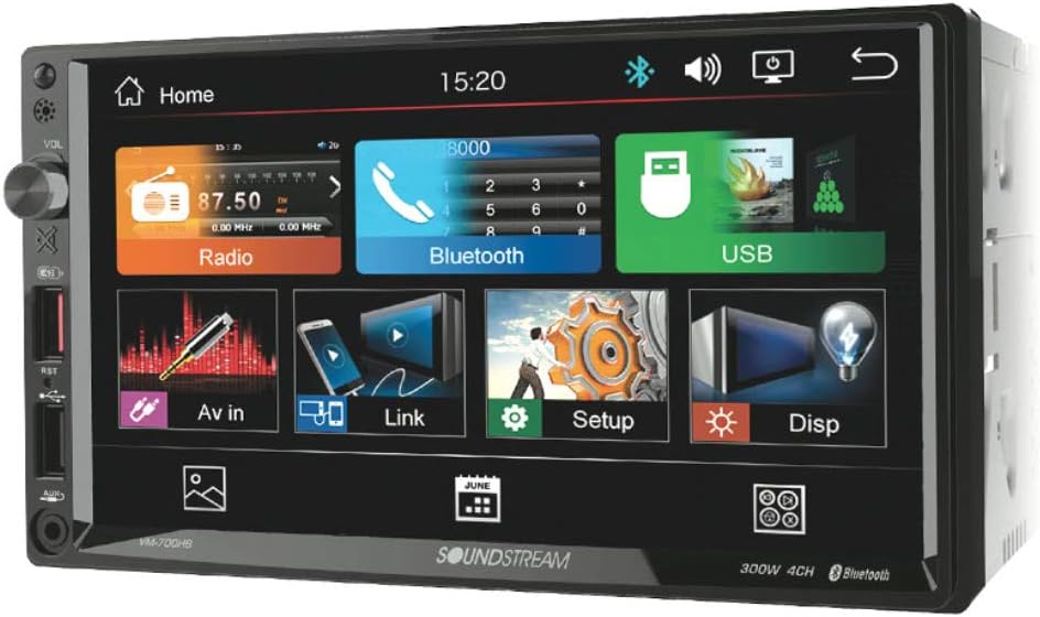 Soundstream VM-700HB 2-DIN 7” LCD Digital Media Receiver w/ Android PhoneLink
