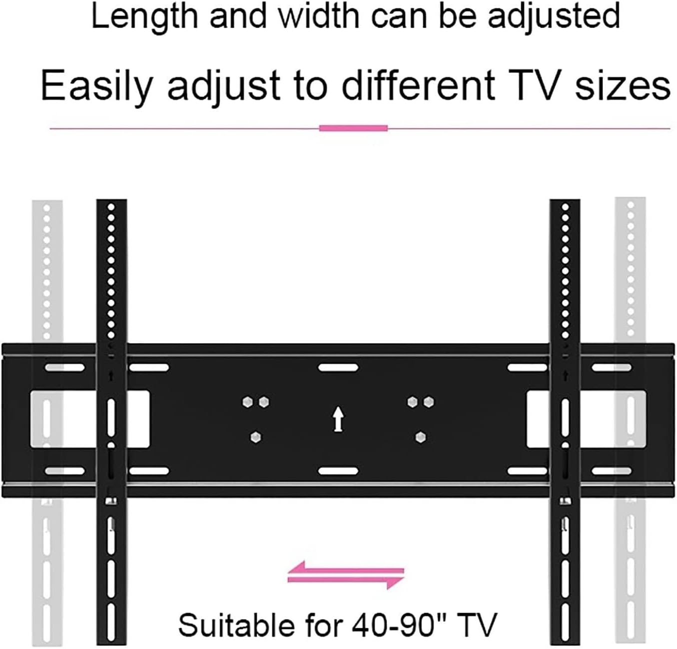 Klauer TV Monitor Wall Mount,TV Wall Mount,Ceiling TV Mount Stand - Adjustable Ceiling TV Mount Bracket, 2 Post Single Screen TV Mount, Tilt TV Mount for 40-90 Inch TVs, Max 600x400mm, Black